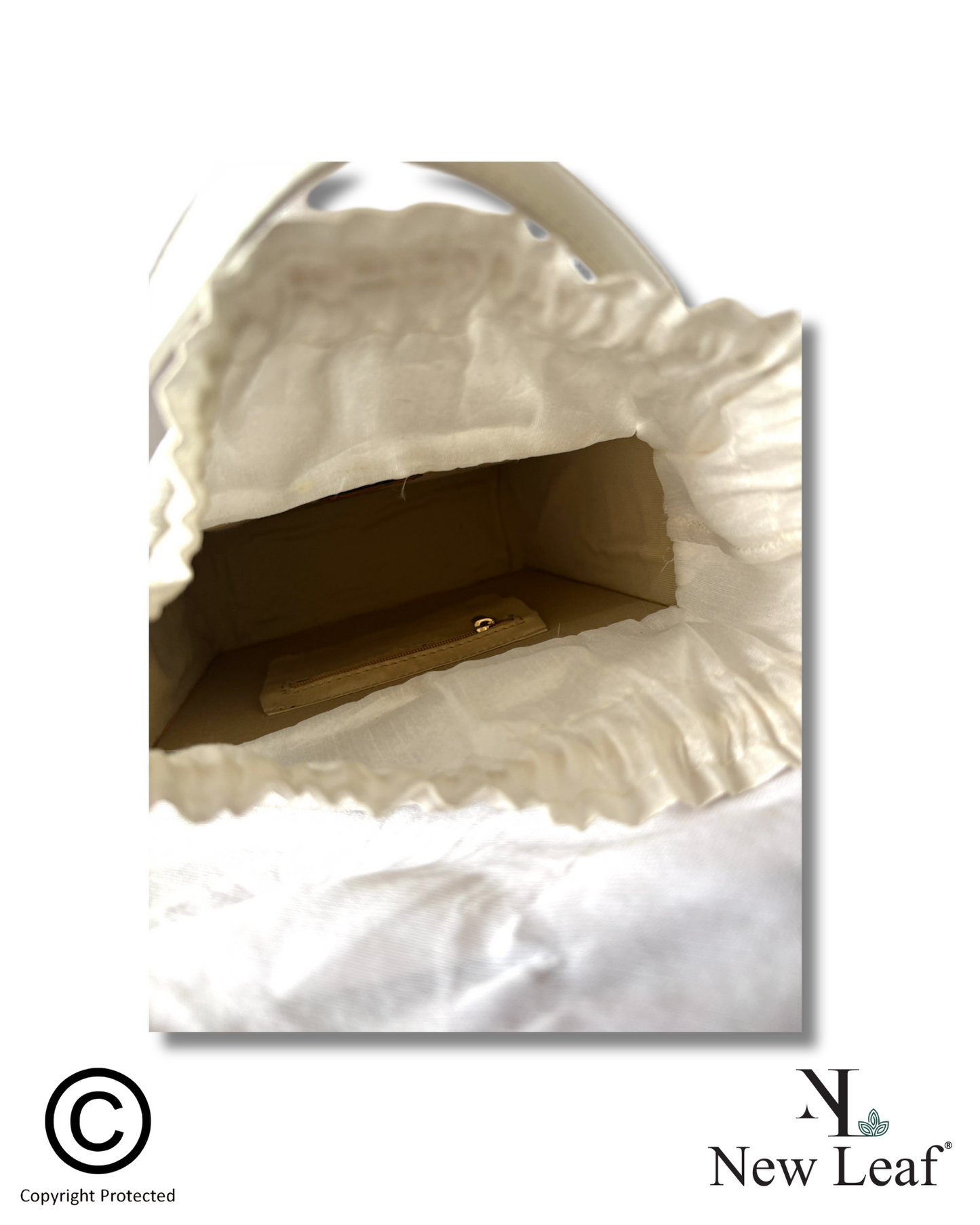 White Bird Lippan Art Handcrafted Potli Bag