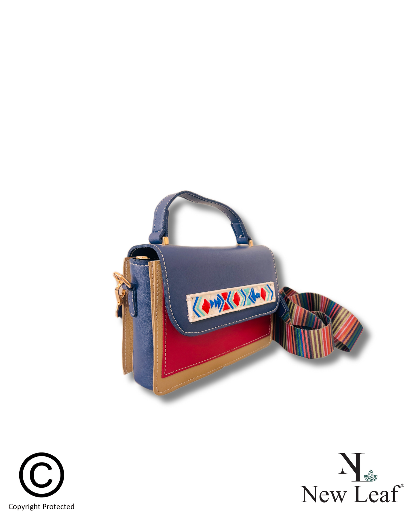 Lippan Charm Mini Colour Block Handcrafted Hand Bag/Sling