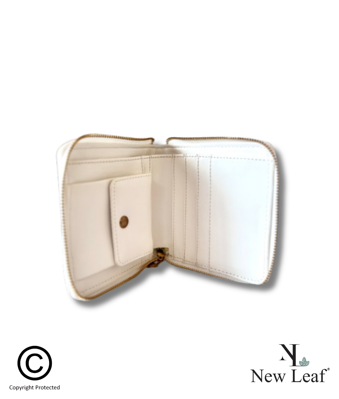 Heart Evil Eye White Lippan Art Mini Wallet