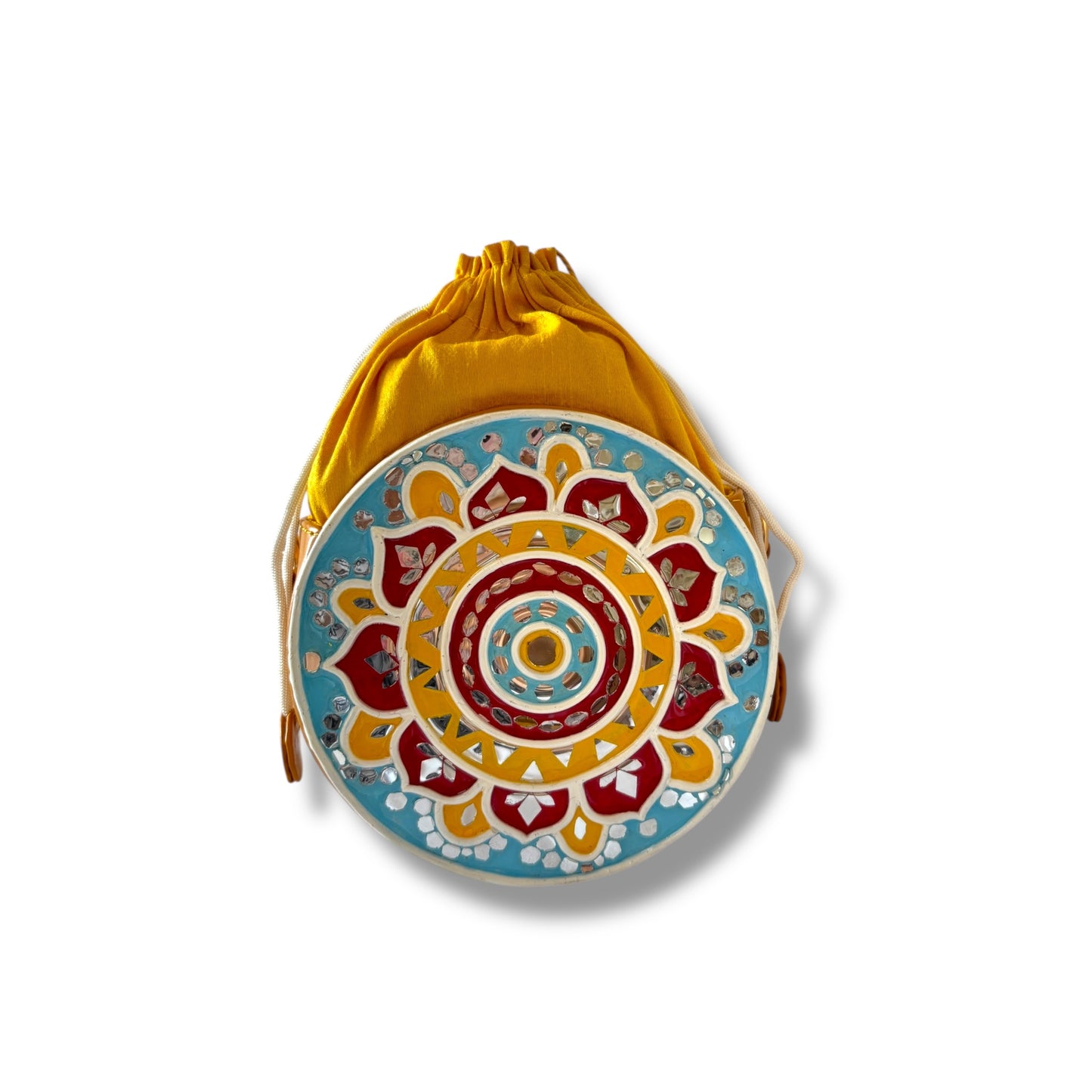 Festive Lippan Art Medium Potli Sling