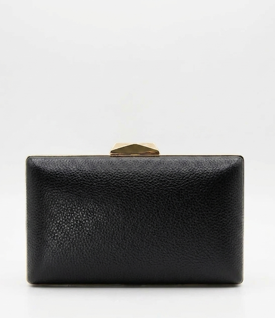Black Rectangle Clutch Sling – Plain Handcrafted Bag