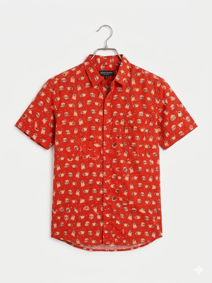 Red Dog Unisex Short Sleeves Shirt