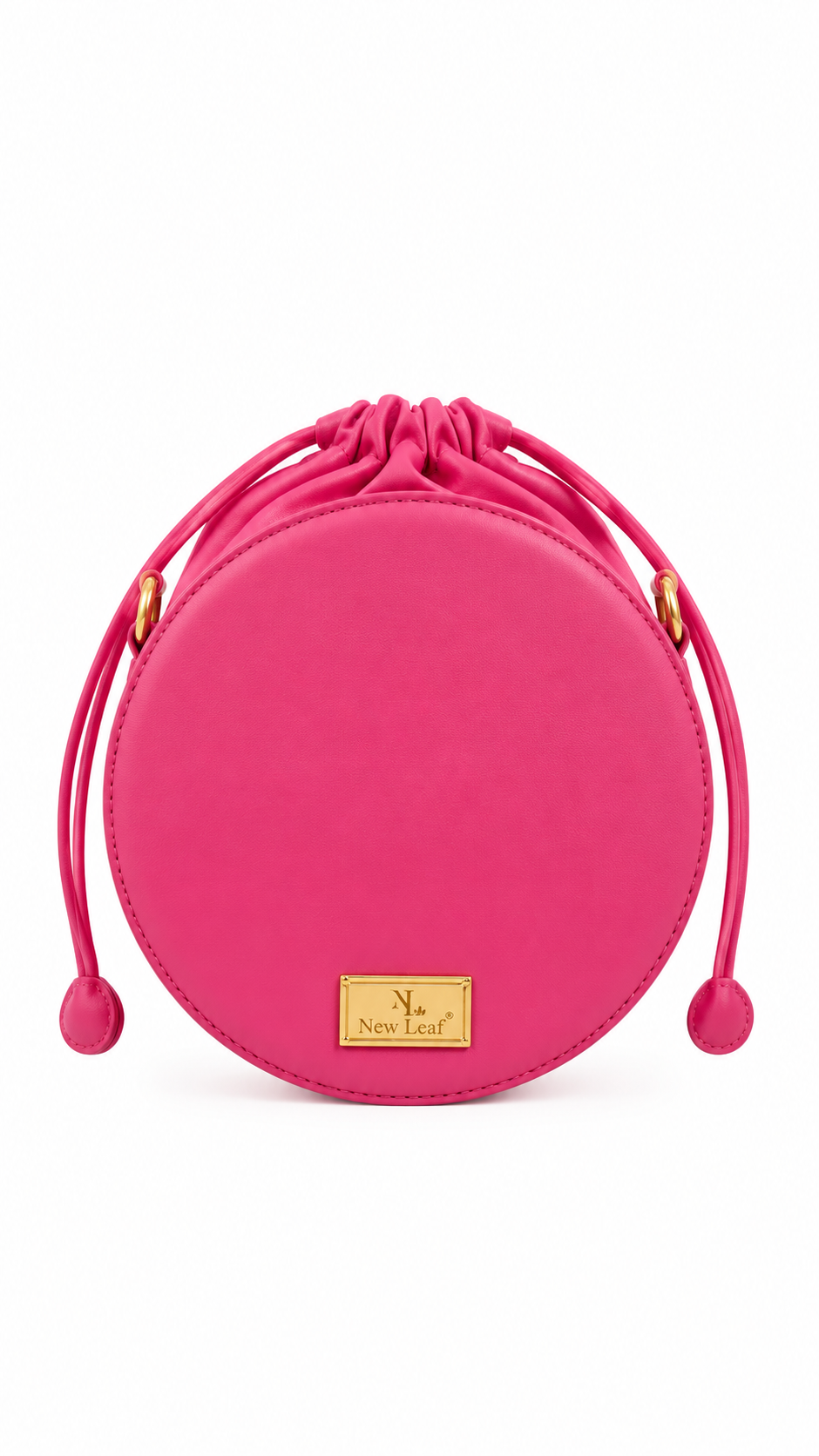 New Leaf Pink Circle Potli Sling – Plain Handcrafted Bag