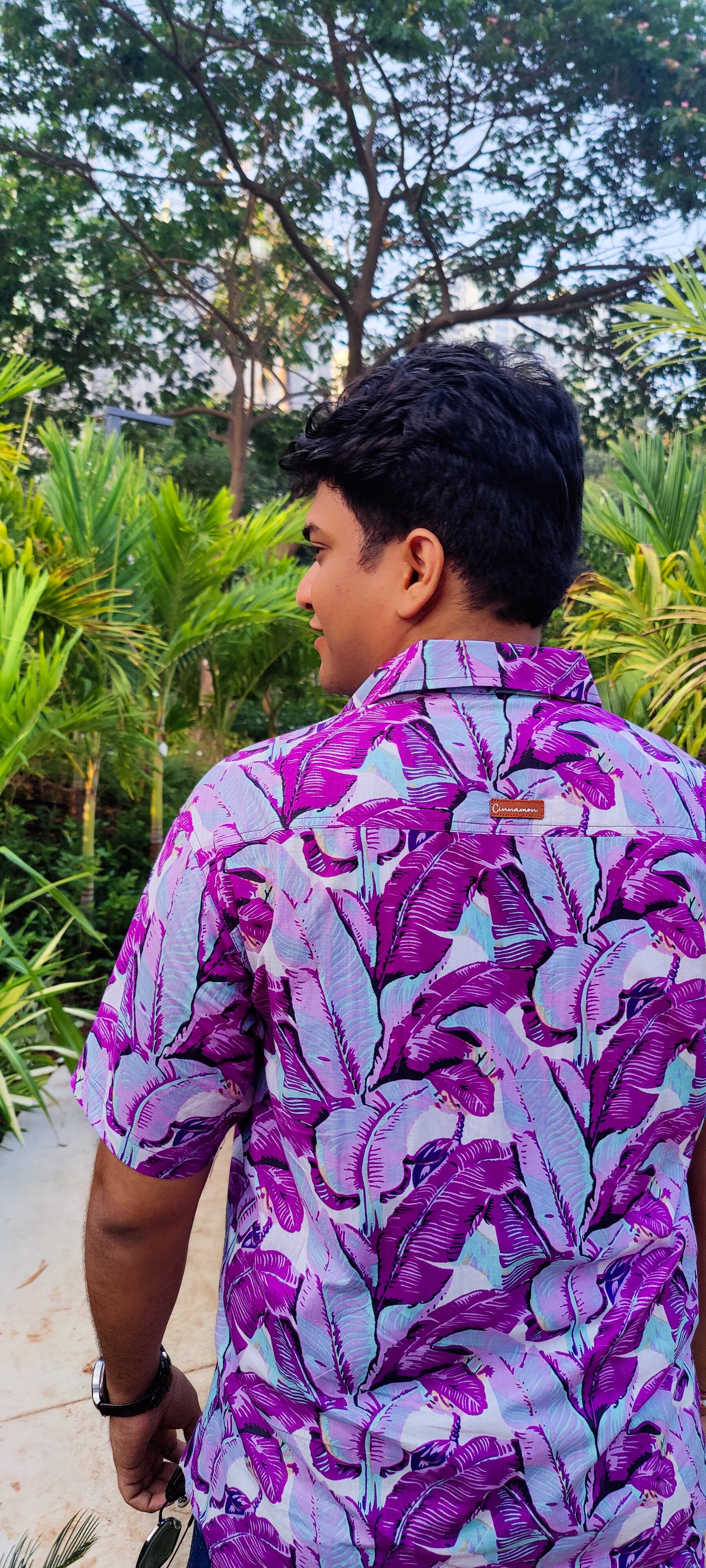 Purple Leaves Unisex Short Sleeves Shirt