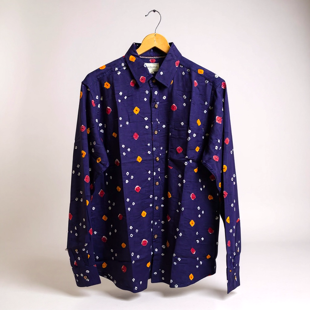 Jamuni Handcrafted Pure Bandhani Unisex Shirt