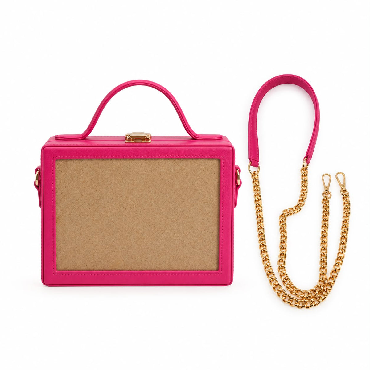 New Leaf Pink Rectangle Box Sling – Plain Handcrafted Bag