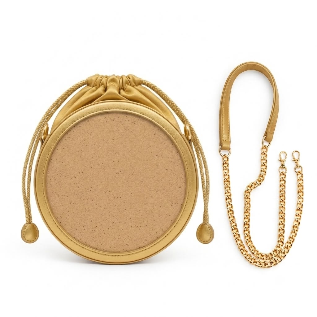 New Leaf Golden Circle Potli Sling – Plain Handcrafted Bag