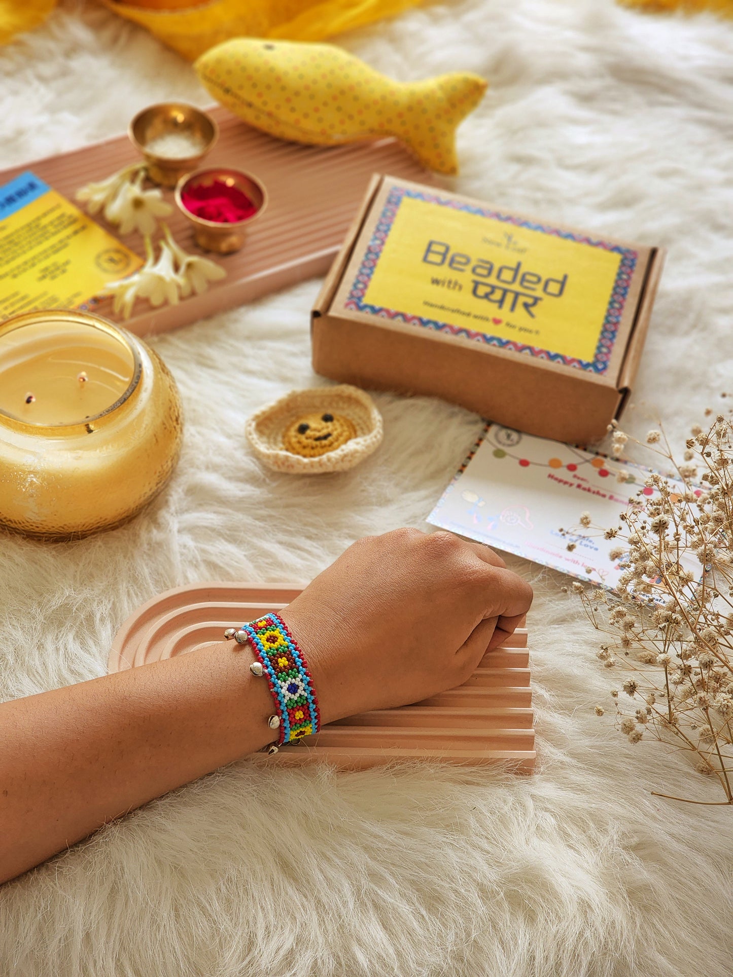 Pushpa - Beaded Ghunghru Rakhi