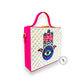 Hamsa Square Lippan Art Handcrafted Box Bag
