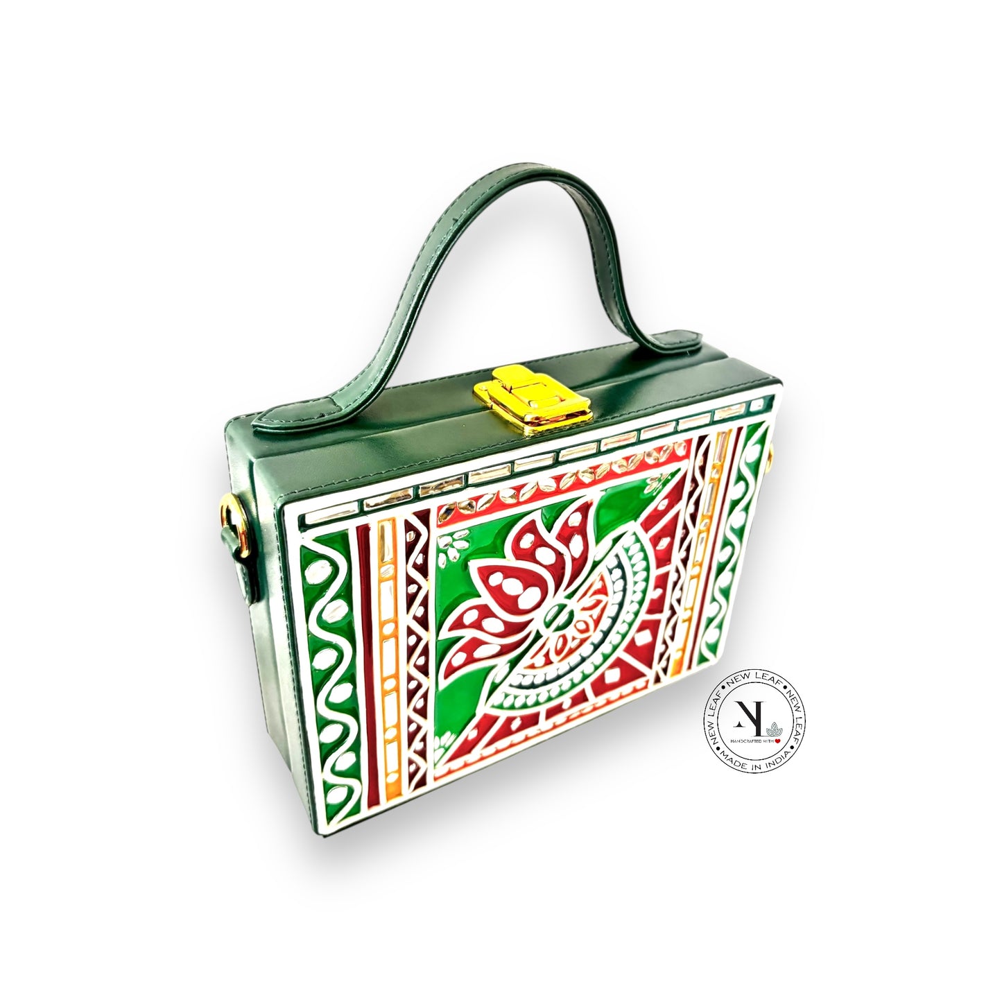 Lotus Lippan Art Handcrafted Box Bag