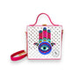 Hamsa Square Lippan Art Handcrafted Box Bag