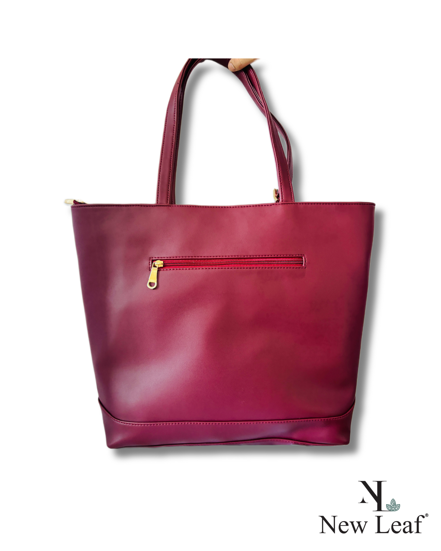 Maroon charm Hand Painted Blue Pottery Tote Bag