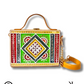 Mandala Lippan Art Box Sling Bag | Handcrafted Mirror Work Sling