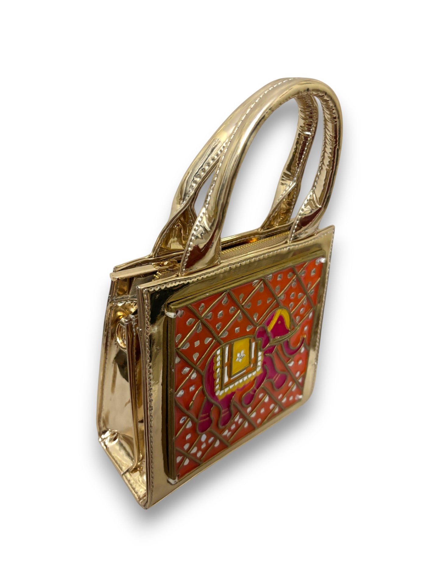 Elephant Handcrafted Lippan Art Handbag/ Sling