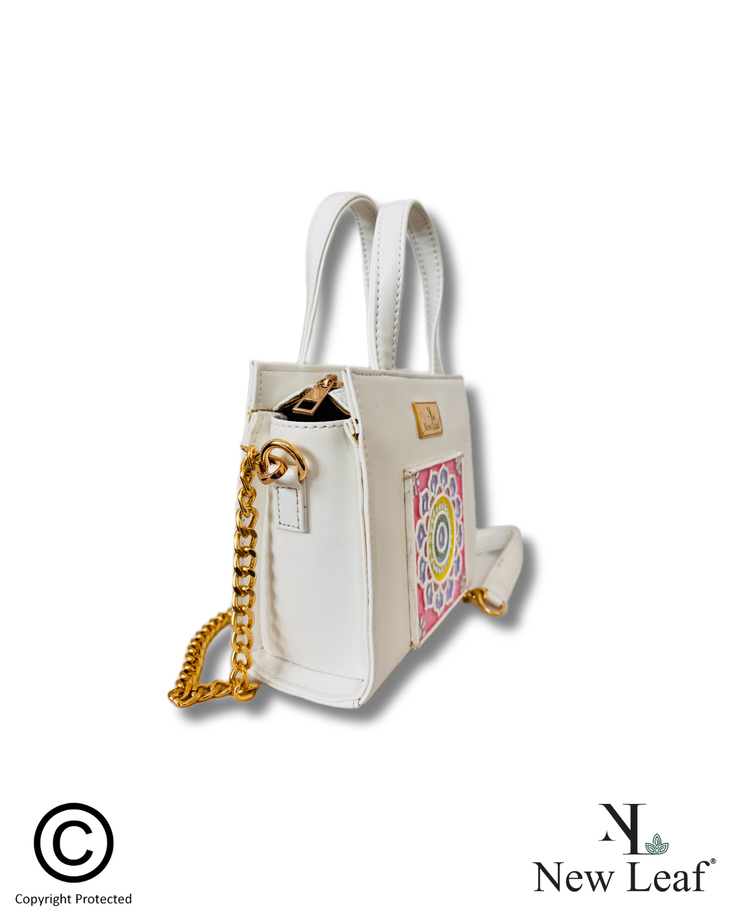 White Mandala Lippan Art Handcrafted Sling