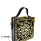 Mini Glamour Lippan Art Black Handcrafted Box Bag