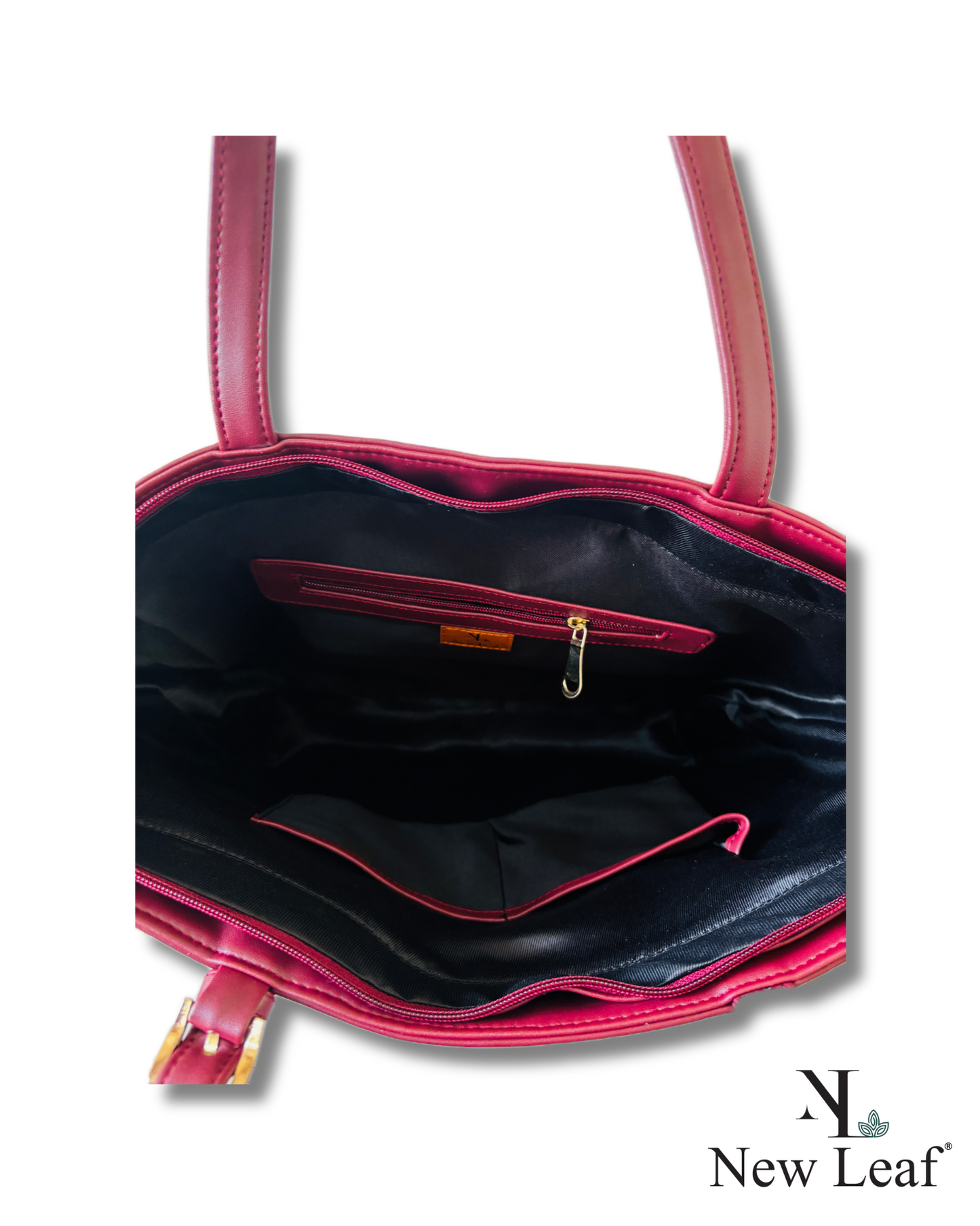 Maroon charm Hand Painted Blue Pottery Tote Bag