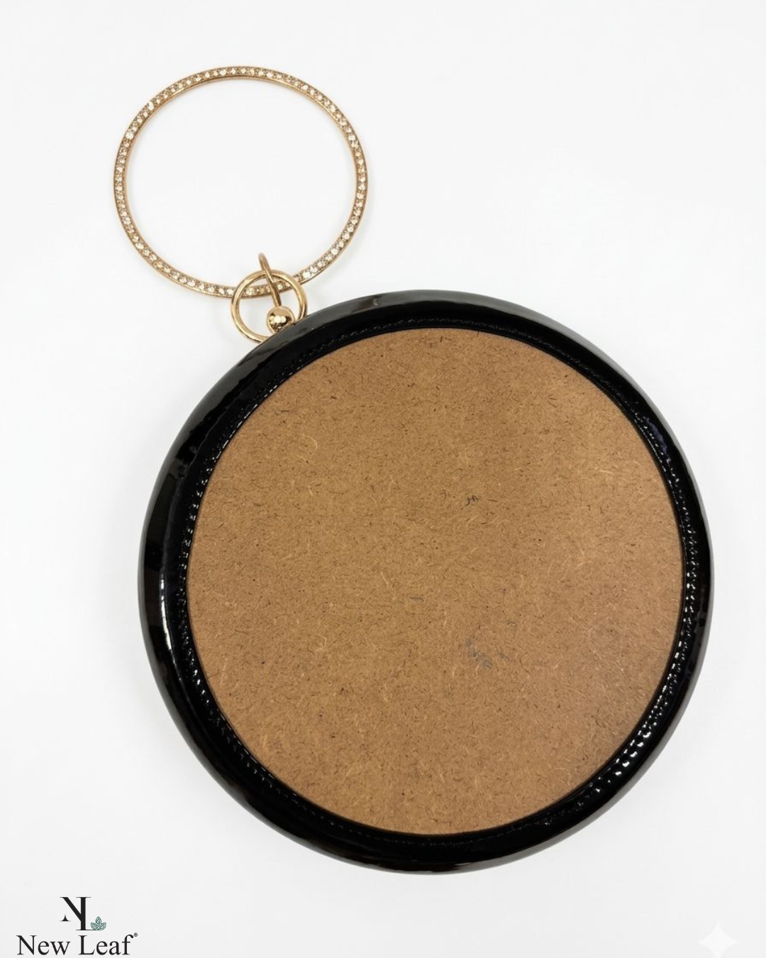 New Leaf Black Circle Clutch Sling – Plain Handcrafted Bag