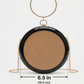 New Leaf Black Circle Clutch Sling – Plain Handcrafted Bag