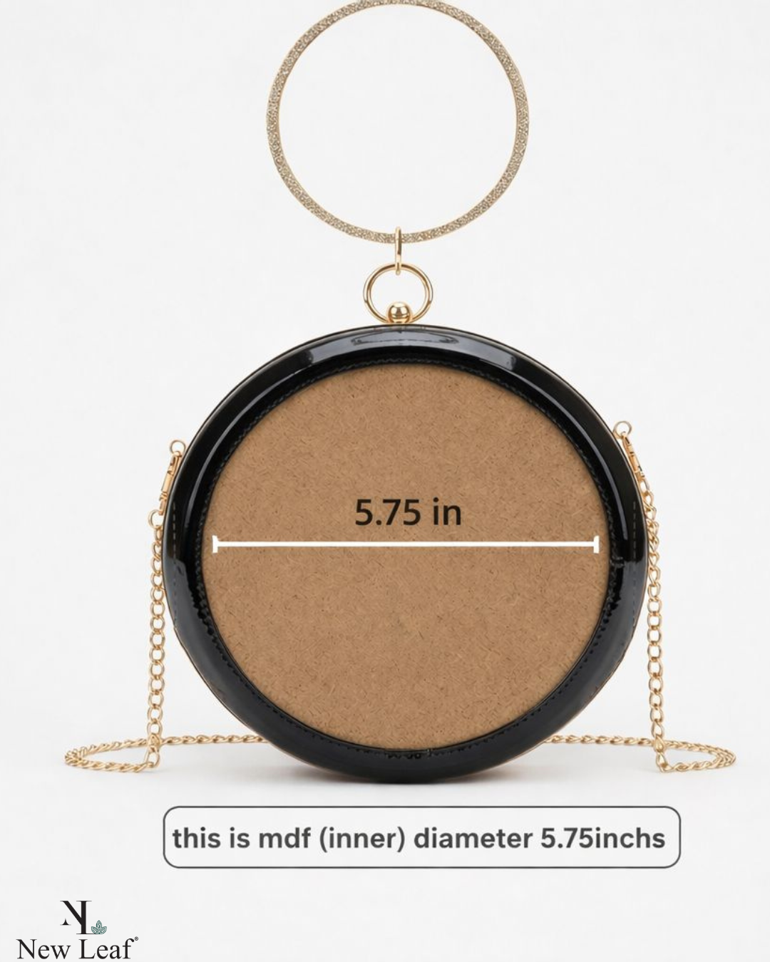 New Leaf Black Circle Clutch Sling – Plain Handcrafted Bag