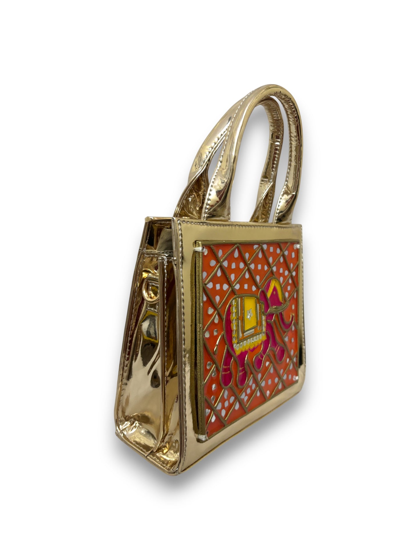 Elephant Handcrafted Lippan Art Handbag/ Sling