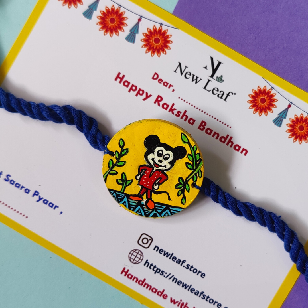 Micky Mouse Hand painted Rakhi