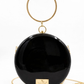 New Leaf Black Circle Clutch Sling – Plain Handcrafted Bag