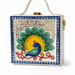 Peacock Charm Square Box Lippan Art Bag