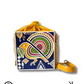 Yellow Bird Lippan Art Handcrafted Square Potli Bag