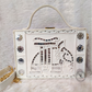 Elephant White Lippan Art Handcrafted Rectangle Box Bag