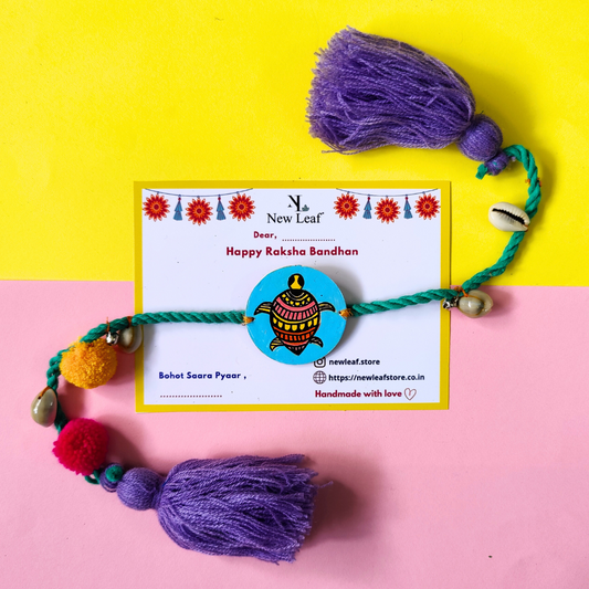 Tortoise Handpainted Lumba Rakhi