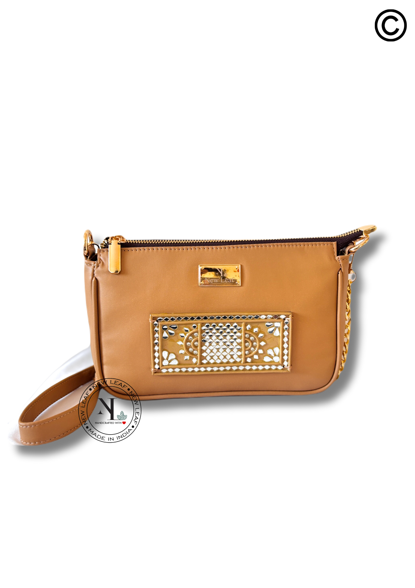 Mud Muse Lippan Art Handcrafted Baguette Bag/Sling