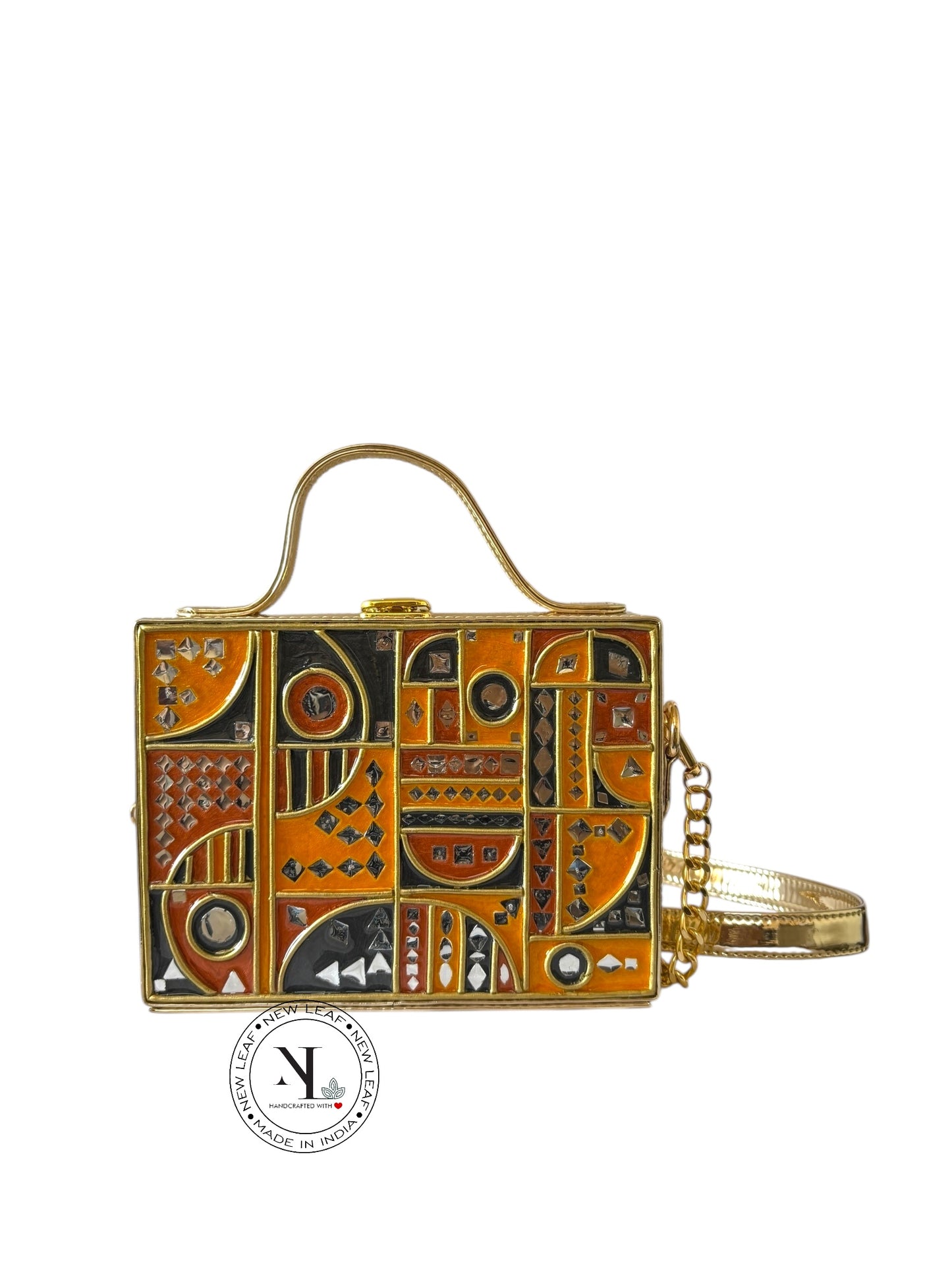 Party Lippan Art Box Sling Bag