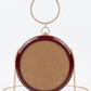 New Leaf Maroon Circle Clutch Sling – Plain Handcrafted Bag