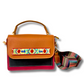 The Rustic Chic Mini Colour Block Handcrafted Hand Bag/Sling