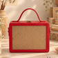 New Leaf Red Rectangle Box Sling – Plain Handcrafted Bag