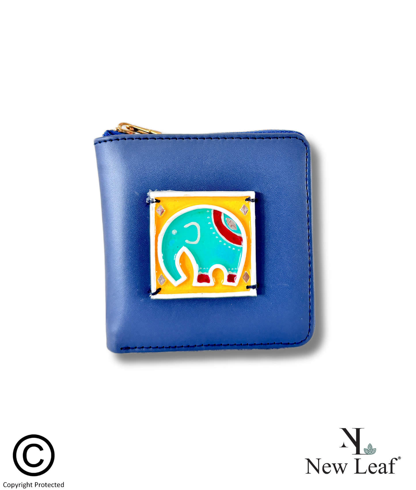 Elephant Lippan Art Mini Wallet