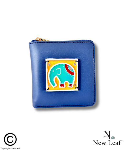 Elephant Lippan Art Mini Wallet
