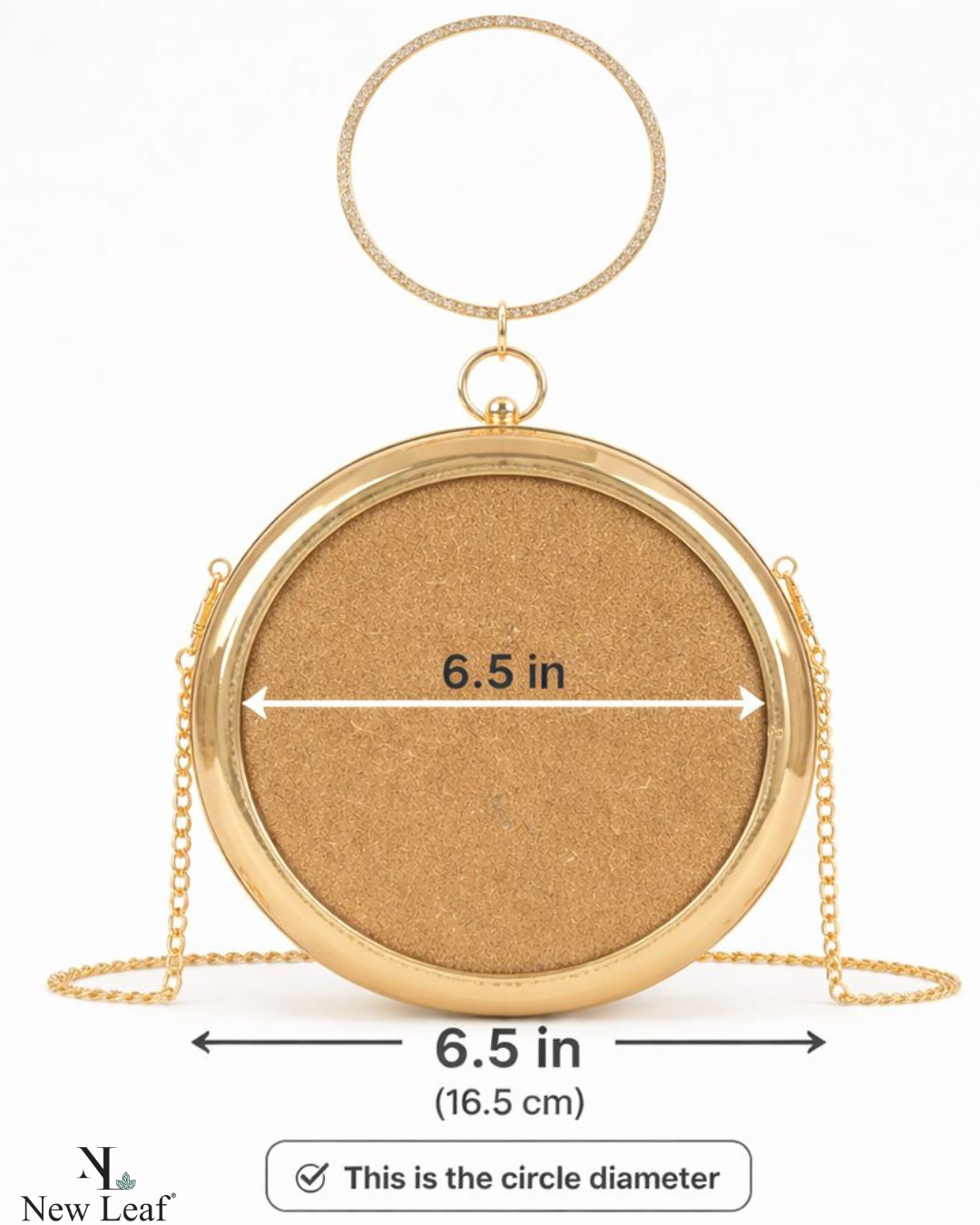 Golden Circle Clutch Sling – Plain Handcrafted Bag