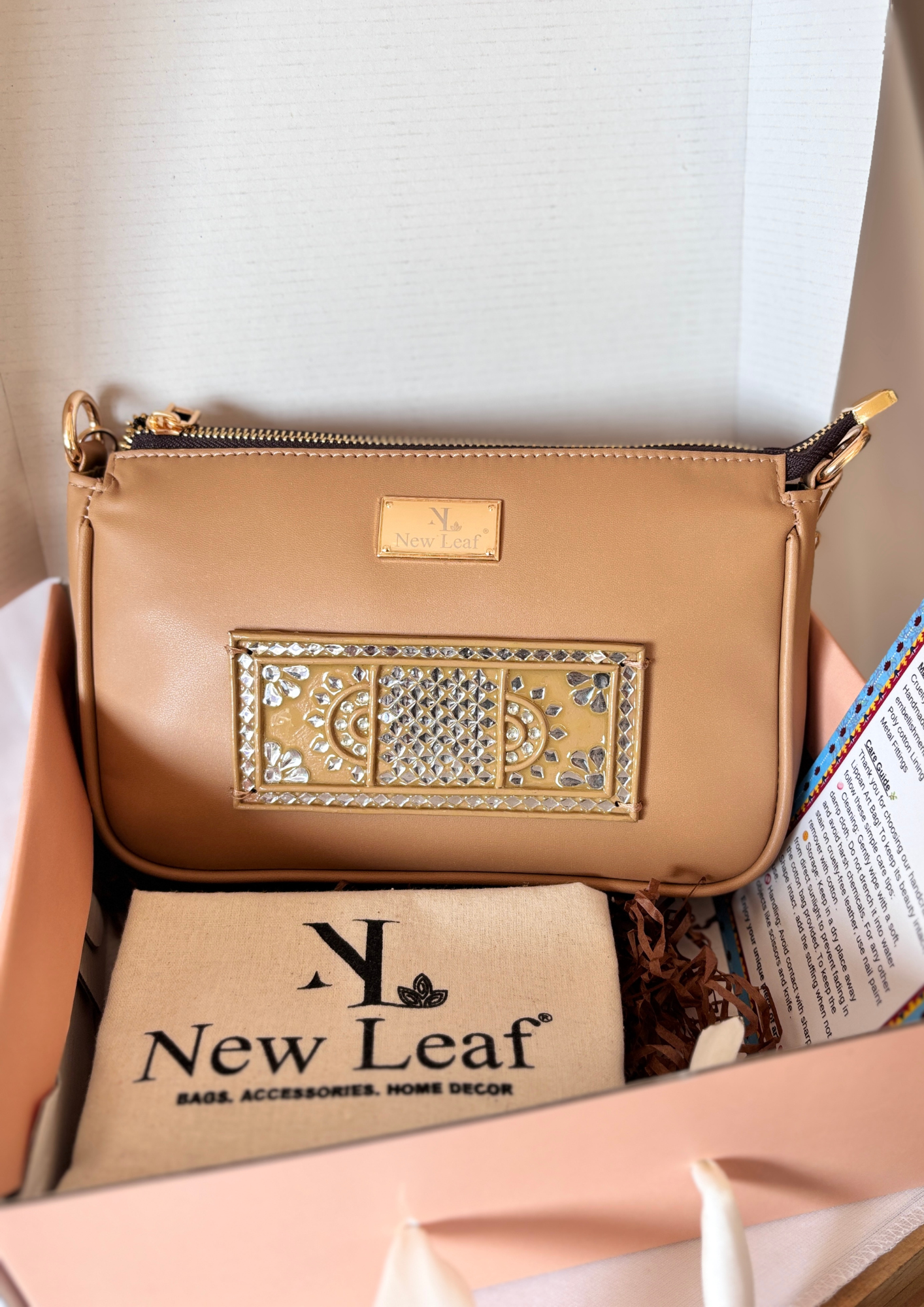 Mud Muse Lippan Art Handcrafted Baguette Bag/Sling