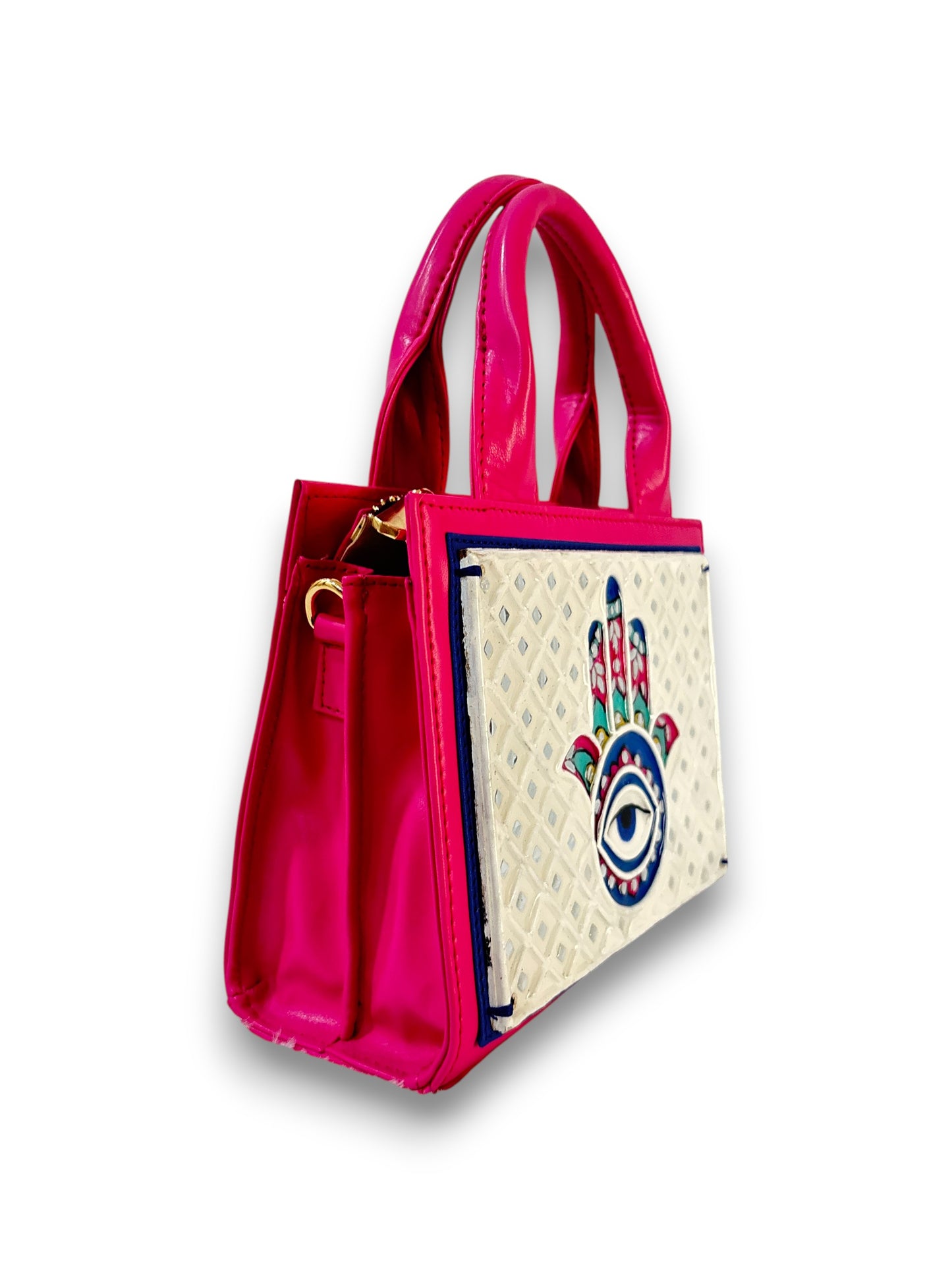 Hamsa Handcrafted Lippan Art Handbag /Sling