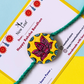 Lotus Hand painted Rakhi