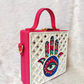 Mini Hamsa Lippan Art Handcrafted Square Box Bag