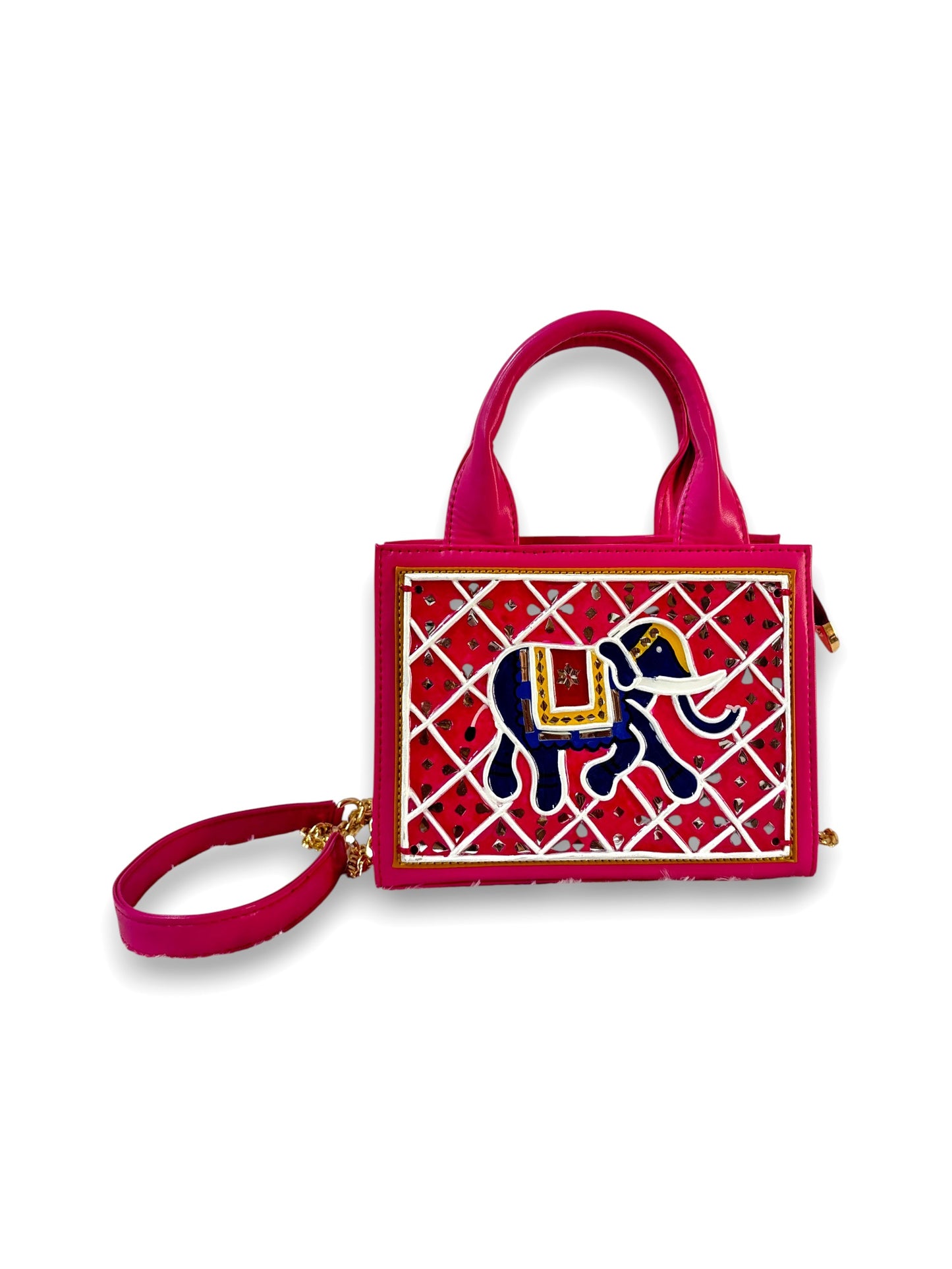 Elephant Handcrafted Lippan Art Handbag/ Sling