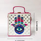 Mini Hamsa Lippan Art Handcrafted Square Box Bag