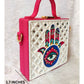 Mini Hamsa Lippan Art Handcrafted Square Box Bag