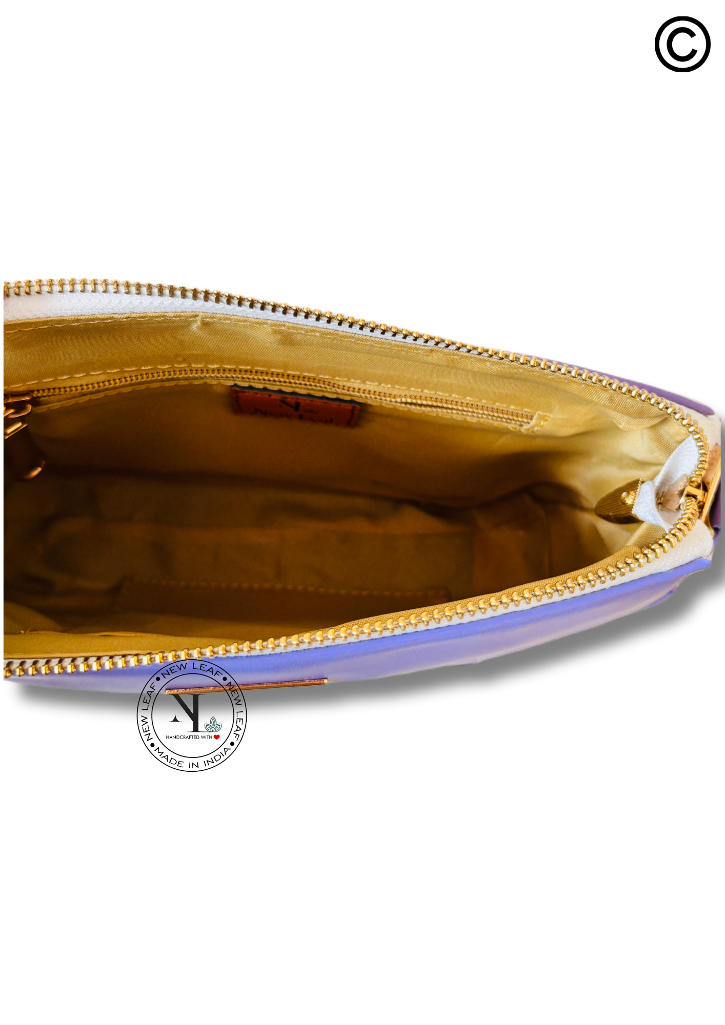 Lilac Mist Lippan Art Handcrafted Baguette Bag/Sling