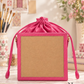 New Leaf Pink Square Potli Sling – Plain Handcrafted Bag