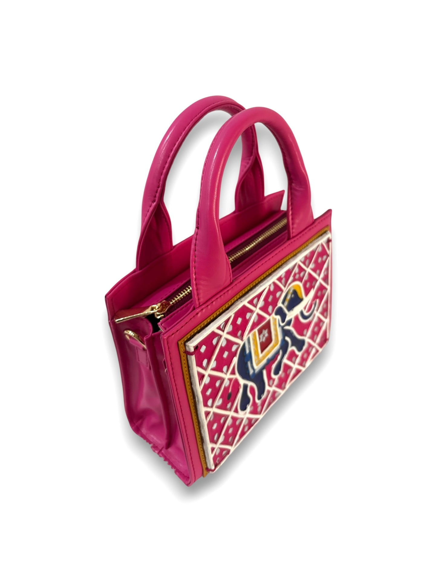 Elephant Handcrafted Lippan Art Handbag/ Sling