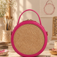 New Leaf Pink Circle Handbag / Sling – Plain Handcrafted Bag
